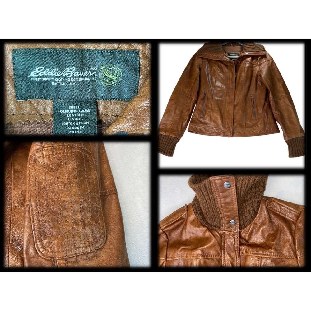 Eddie Bauer Brown Leather Jacket